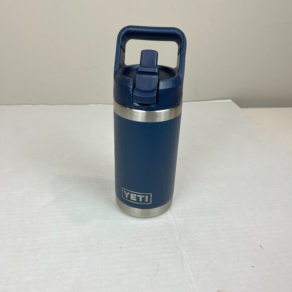 Yeti Stainless Steel Tumbler with handle and straw, 7" x 3" - Picture 1 of 6